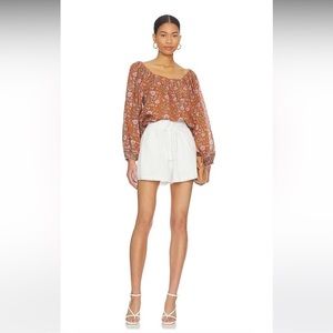 Cleobella Shania Blouse in Terracotta Floral L